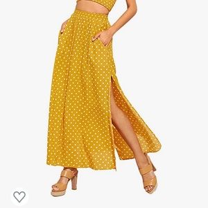 Polka Dot Maxi Skirt